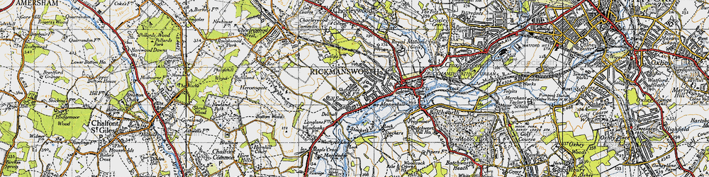 Old map of Rickmansworth in 1946