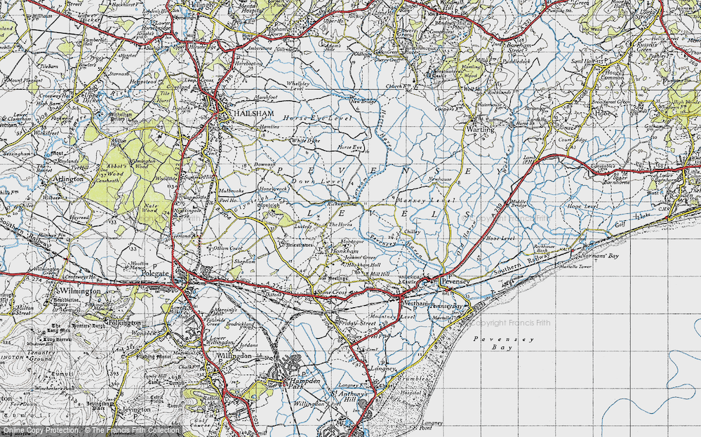 Old Map of Historic Map covering Yotham in 1940