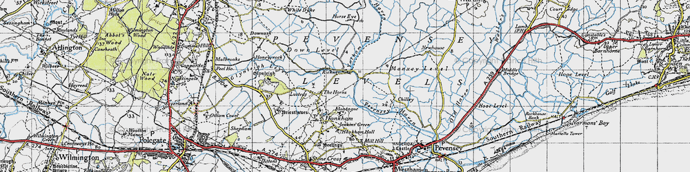 Old map of Rickney in 1940