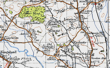 Old map of Riddle, The in 1947