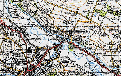 Old map of Riddlesden in 1947