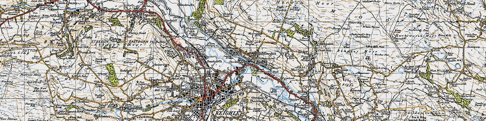 Old map of Riddlesden in 1947