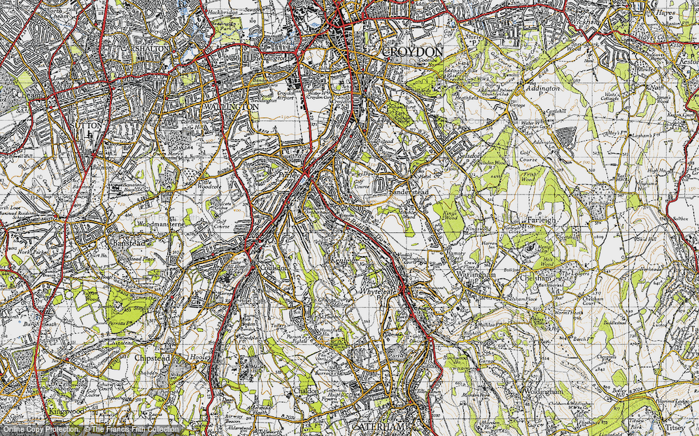 Old Map of Riddlesdown, 1946 in 1946
