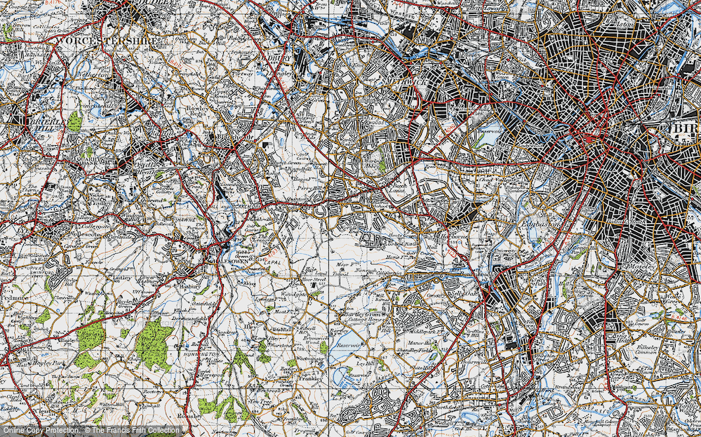 Old Map of Ridgacre, 1947 in 1947