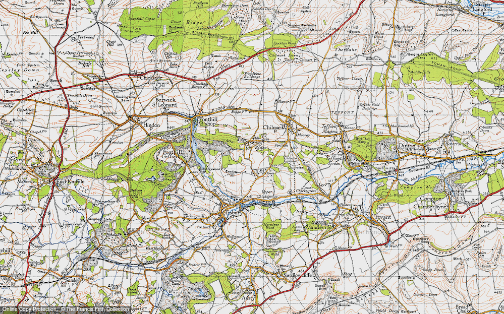 Old Map of Ridge, 1940 in 1940