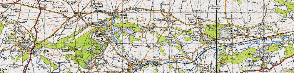 Old map of Ridge in 1940