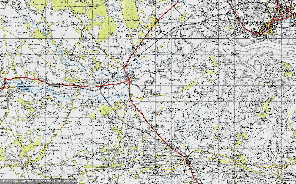 Old Map of Ridge, 1940 in 1940