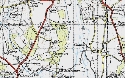 Old map of Yewtree Copse in 1945
