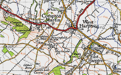 Old map of Ridge in 1946