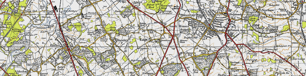 Old map of Bignell's Corner in 1946