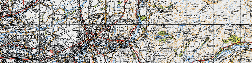Old map of Ridge Hill in 1947