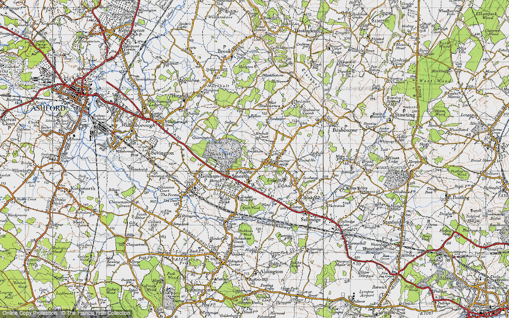 Old Map of Ridgeway, 1940 in 1940