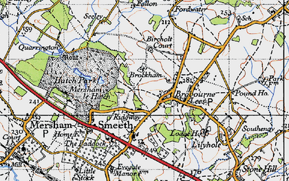 Old map of Ridgeway in 1940