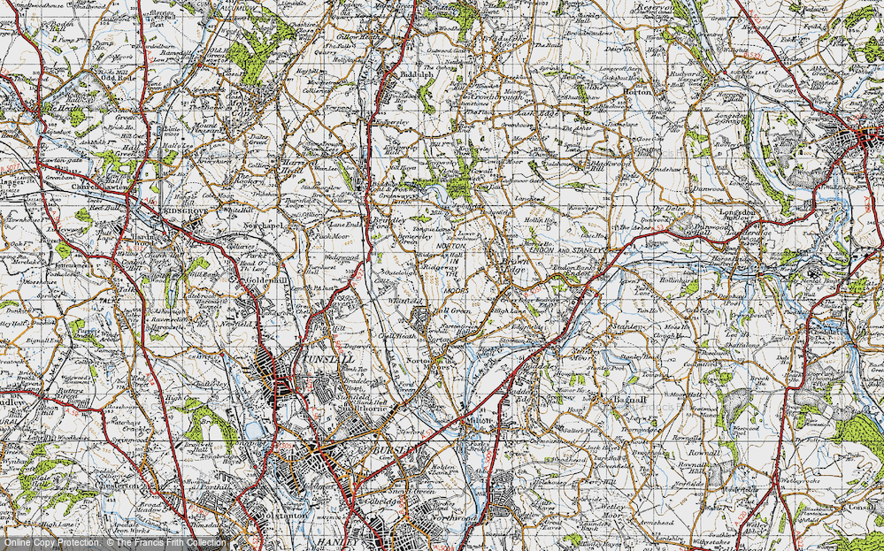 Old Map of Ridgeway, 1946 in 1946