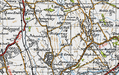 Old map of Ridgeway in 1946