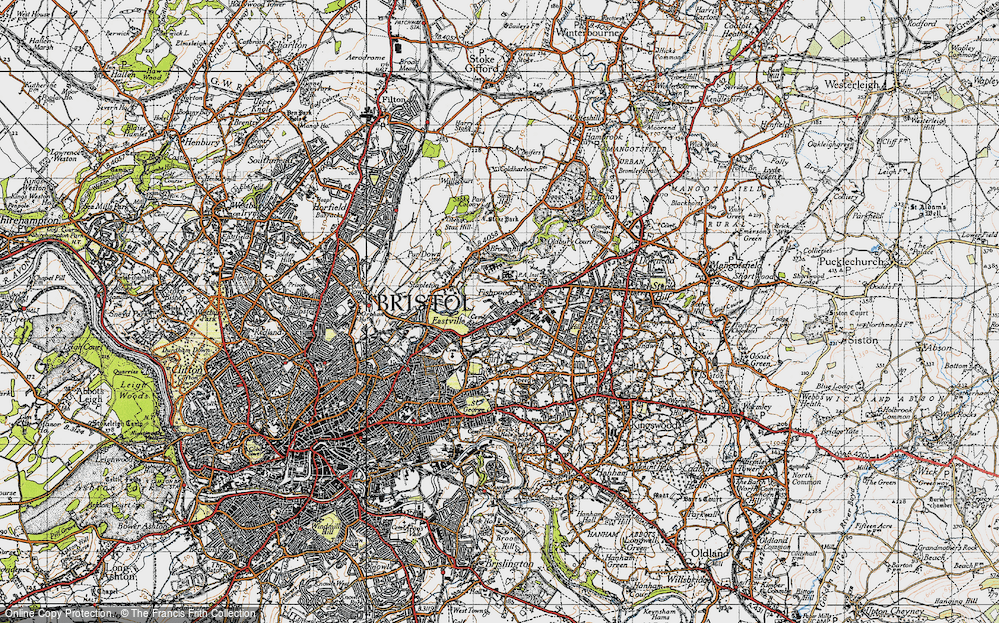 Old Map of Ridgeway, 1946 in 1946