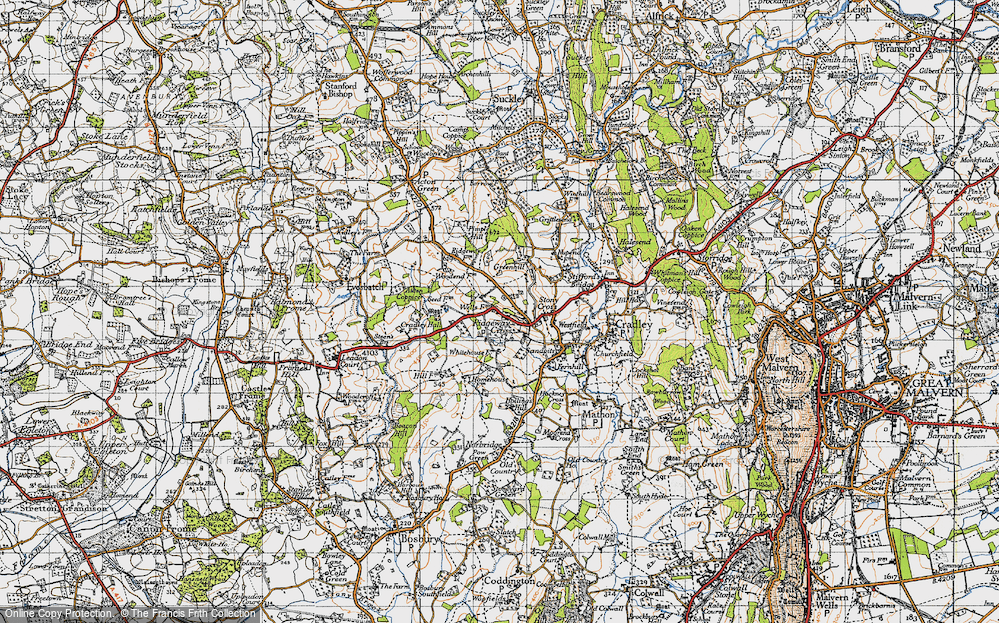 Old Map of Ridgeway Cross, 1947 in 1947