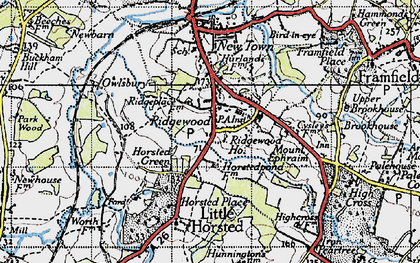 Old map of Ridgewood in 1940