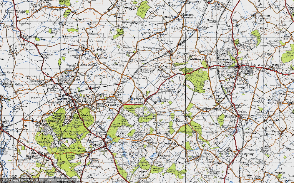 Old Map of Ridgmont, 1946 in 1946