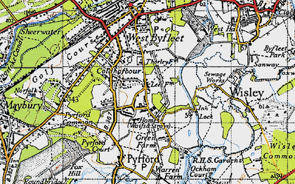 Old map of Ridgway in 1940