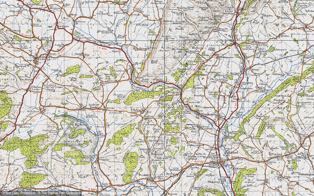Old Map of Ridgway, 1947 in 1947