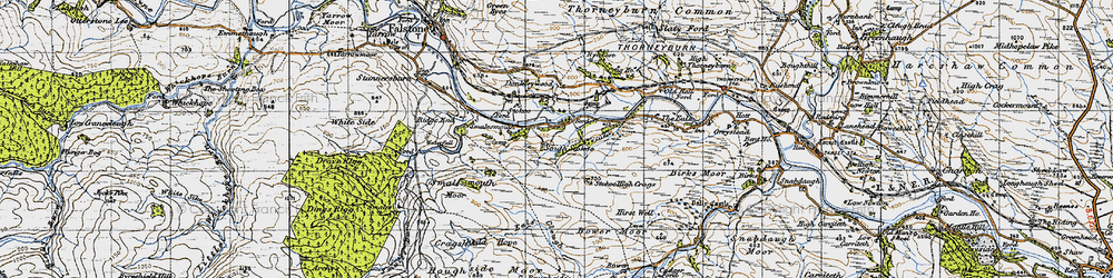 Old map of Ridley Stokoe in 1947