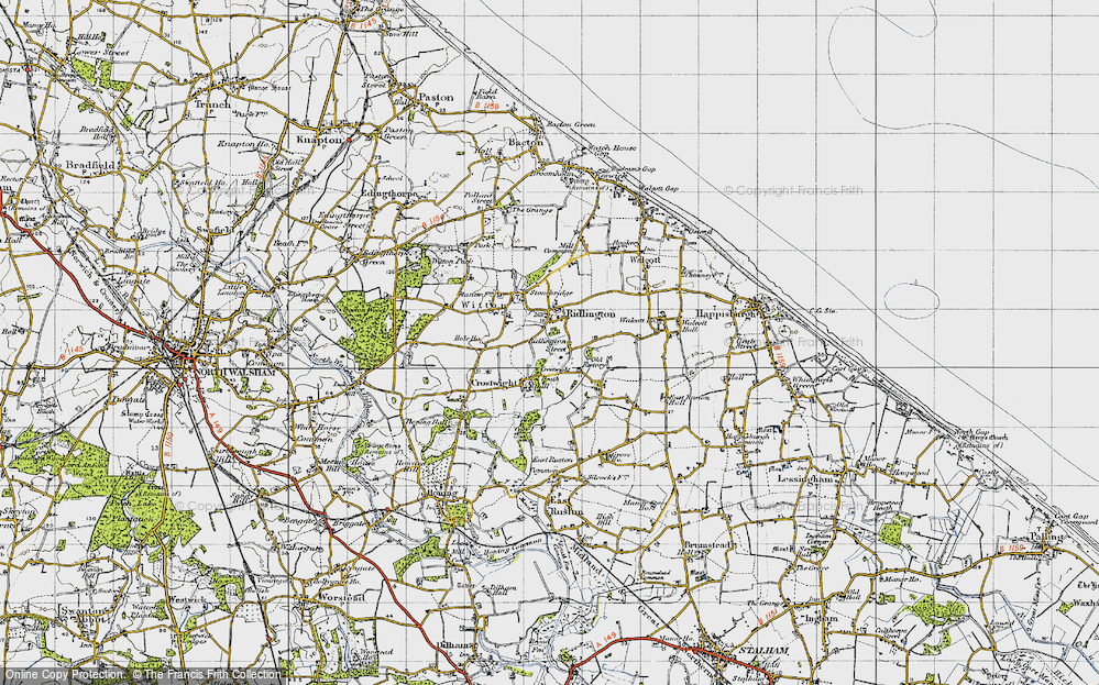 Old Map of Ridlington Street, 1945 in 1945