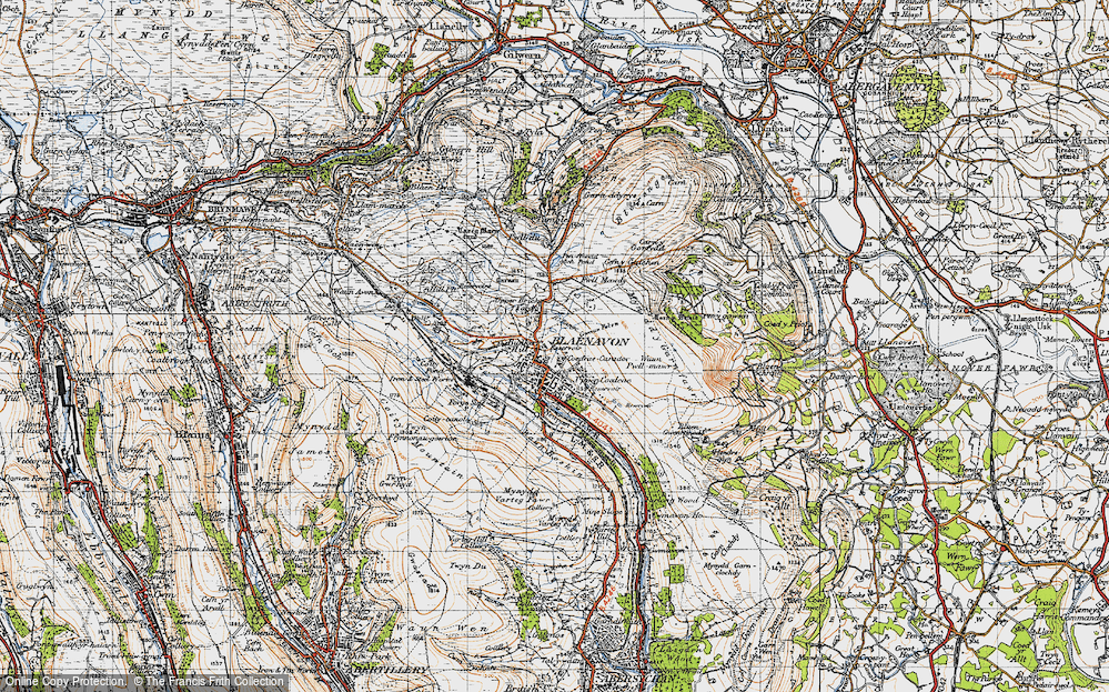 Old Map of Rifle Green, 1947 in 1947