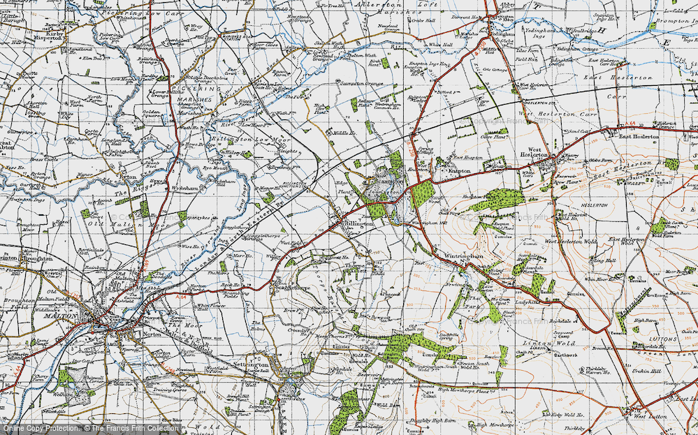 Old Map of Historic Map covering Bassett Ho in 1947