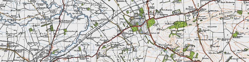 Old map of Rillington in 1947