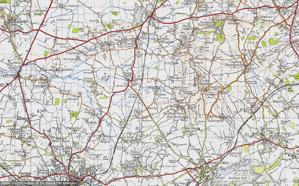 Old Map of Rimpton, 1945 in 1945