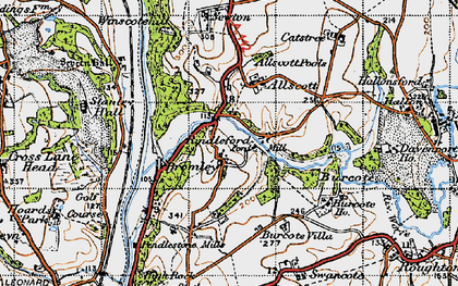 Old map of Rindleford in 1946