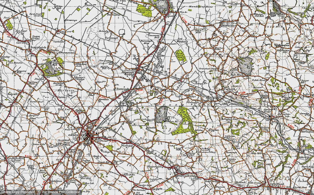 Old Map of Ring o' Bells, 1947 in 1947