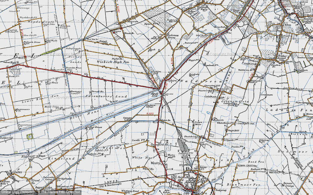 Old Map of Ring's End, 1946 in 1946