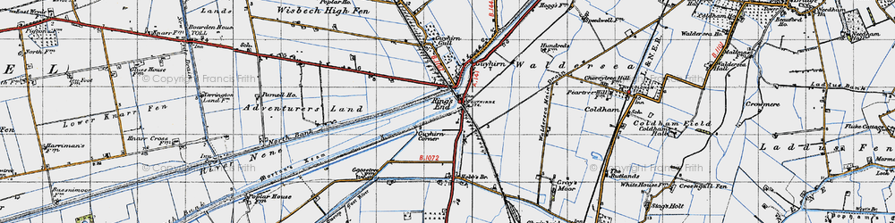Old map of Ring's End in 1946