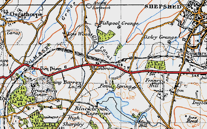 Old map of Ringing Hill in 1946
