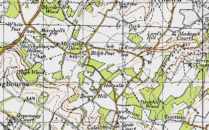 Old map of Ringlestone in 1946