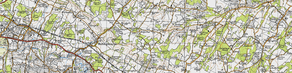 Old map of Black Post in 1946