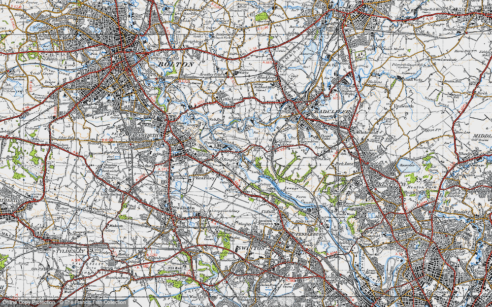 Old Map of Ringley, 1947 in 1947