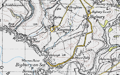 Old map of Ringmore in 1946