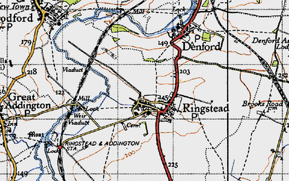 Old map of Ringstead in 1946