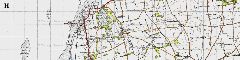 Old map of Ringstead in 1946