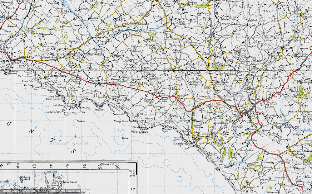 Old Map of Rinsey Croft, 1946 in 1946