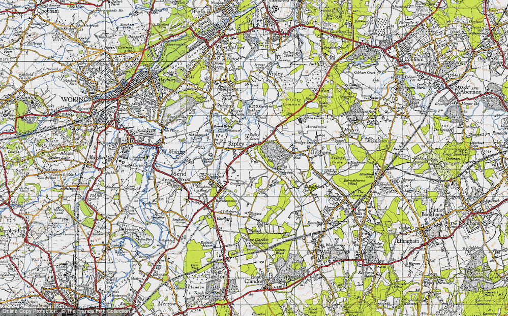 Old Map of Ripley, 1940 in 1940
