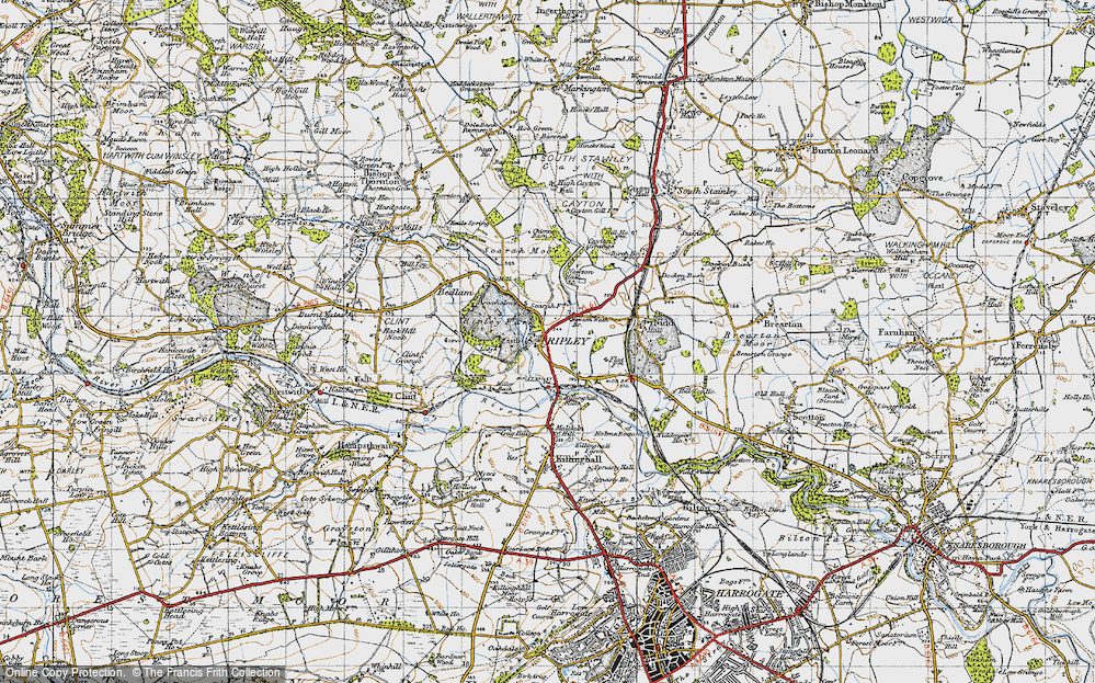 Old Map of Ripley, 1947 in 1947