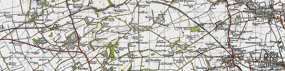 Old map of Braffords Hall in 1947