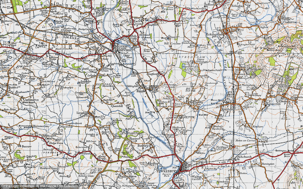 Old Map of Ripple, 1947 in 1947