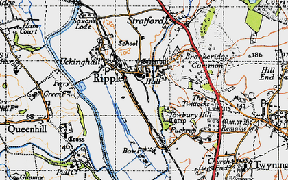 Old map of Ripple in 1947