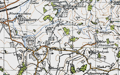 Old map of Risbury in 1947