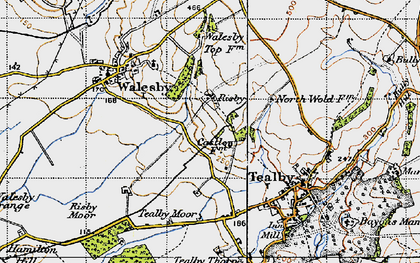 Old map of Risby in 1946